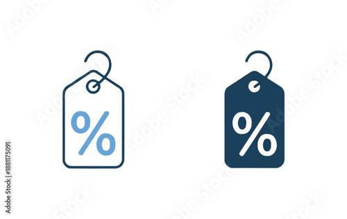discount price tag vector icon for retail ecommerce and marketing