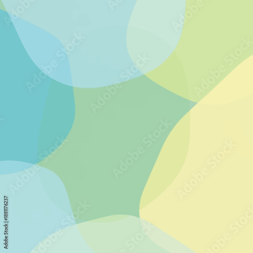 Abstract overlapping pastel color shapes creating a soft and modern background.