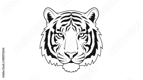 tiger head silhouette