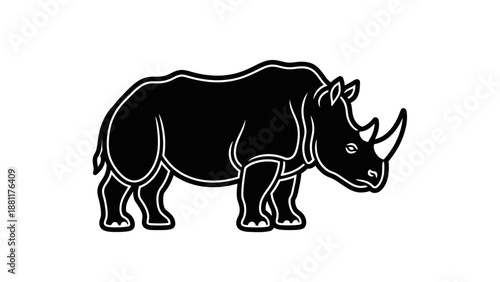 black rhino silhouette