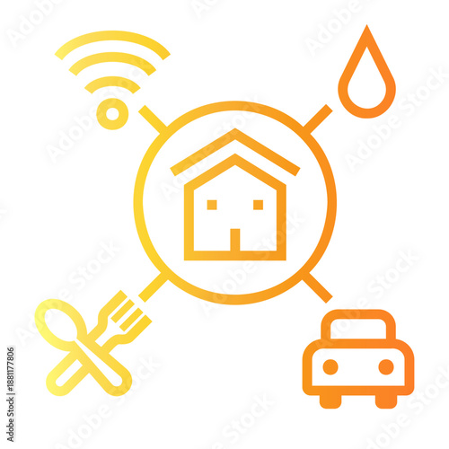 amenities Line Gradient Icon