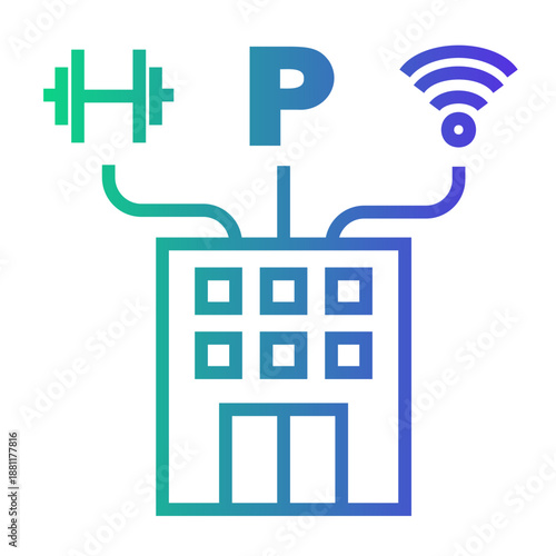 amenities Line Gradient Icon