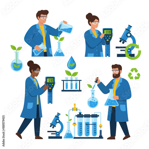 Scientists Conducting Laboratory Experiments and Research.