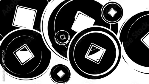 A vibrant sunset casts a golden glow over a calm tropical beach where turquoise waves gently lap against pristine white sand and leaning palm trees