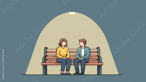 Two people sitting on a wooden bench under an arched structure