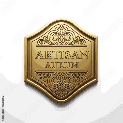 Gold Artisan Aurum Luxury Badge Emblem.
