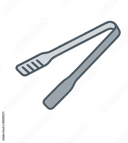 Tongs Kitchen Utensil Illustration.