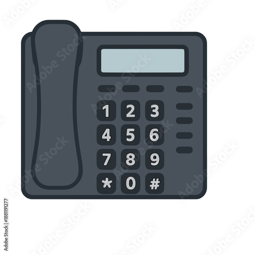 Black Landline Phone Device.