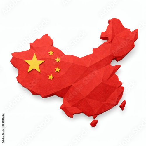 China Flag Map: A striking ...