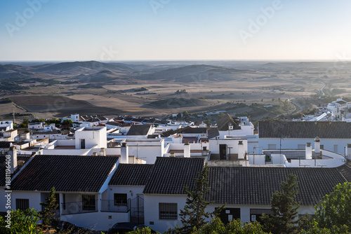 Medina-Sidonia Vista: Rooftops and Andalusian Landscape, Cadiz.