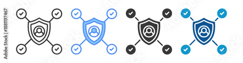 Verification Icon Set Multiple Style Collection