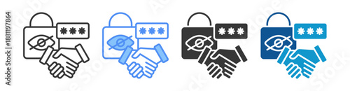 Trustworthiness Icon Set Multiple Style Collection