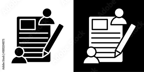 Client Brief  Icon Set White Glyph Style Collection
