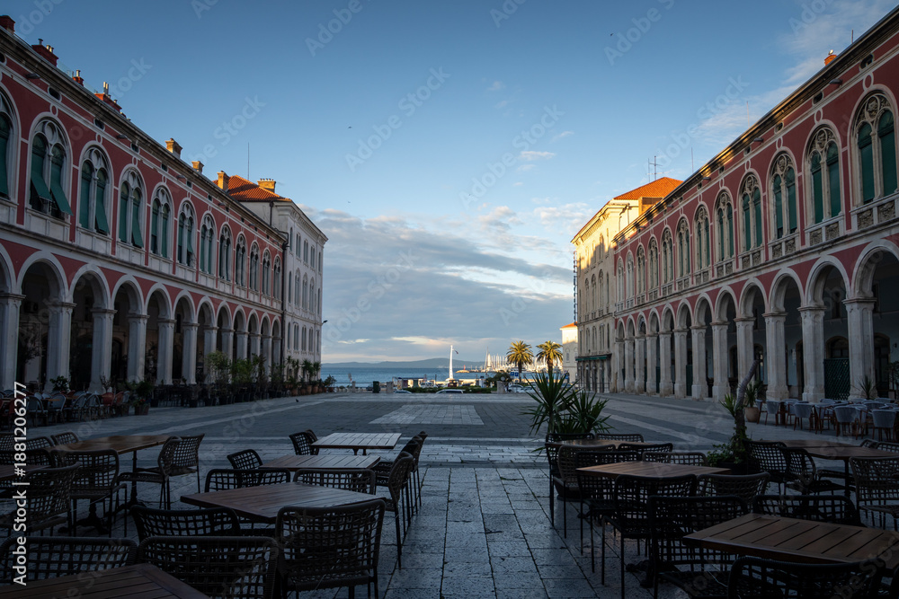 Fototapeta premium Split, Croatia — The heart of Dalmatia on the Adriatic Sea