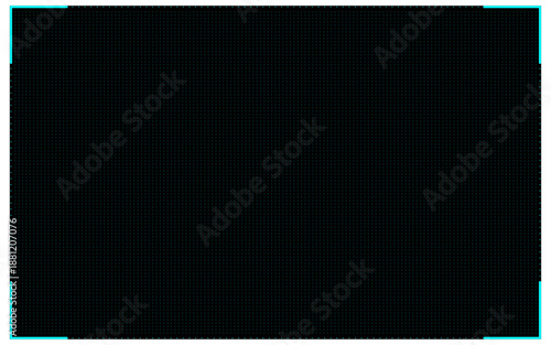 A framed screen with a lot of dots. Vector illustration
