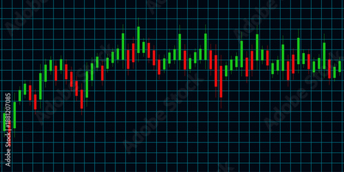 MACD indicator. Business graphics, technical analysis for evaluation and forecasting. Vector illustration