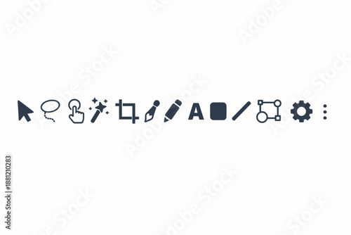 Digital Design Tools A Collection of Essential Icons.