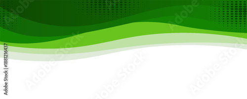 Abstract White and Green wave wide background banner. Modern Trendy design in vector EPS 10