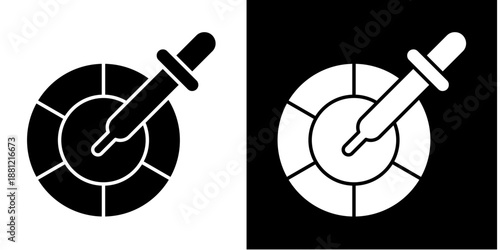 Color Picker  Icon Set White Style Collection