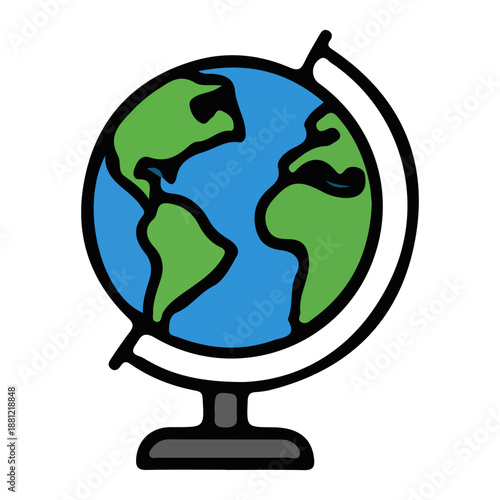 World Globe Illustration Icon