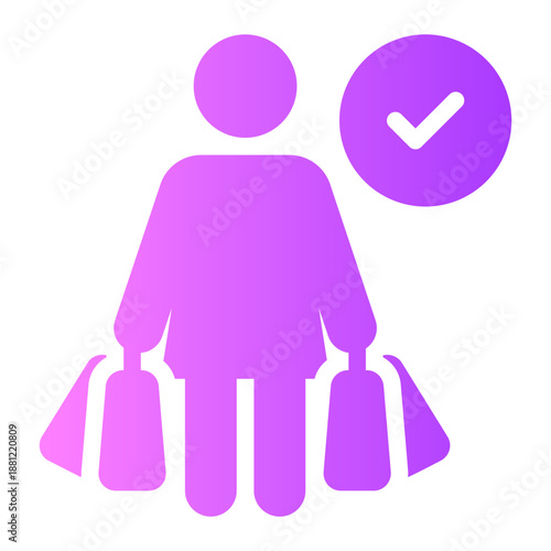 shopping gradient icon