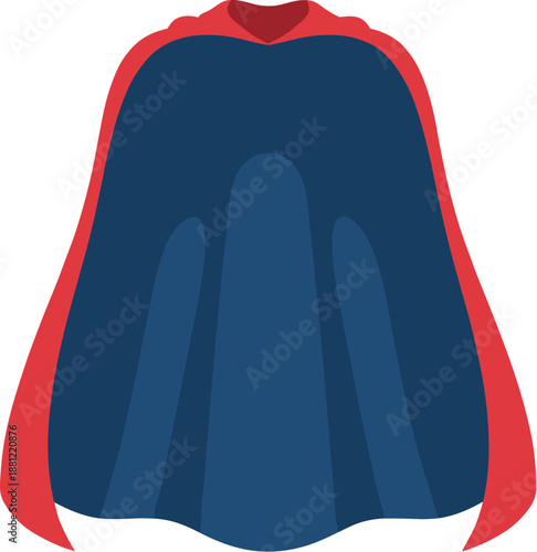 Flat Illustration Heroic Cape Costume Clothes Accessory for Comic Character