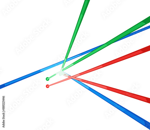 Abstract Minimalist Beam of Light Colorful Geometric Illustration Design