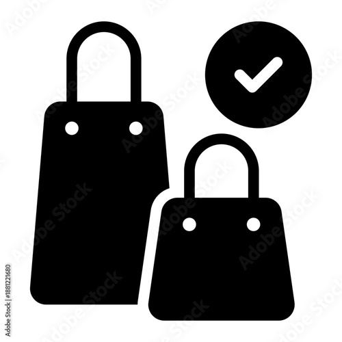 bag glyph icon