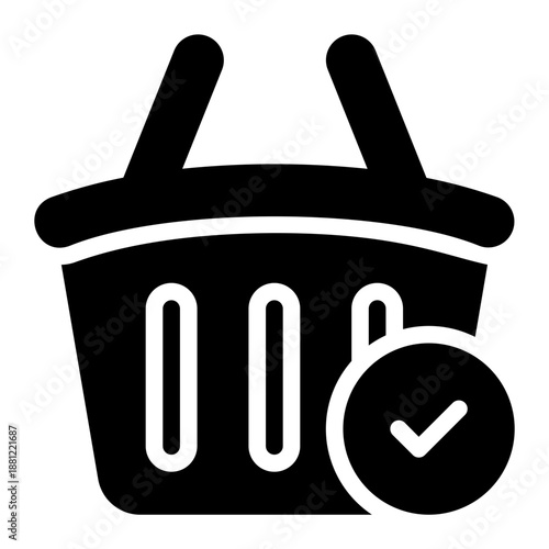 basket glyph icon