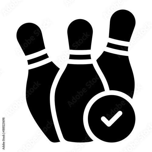 bowling glyph icon