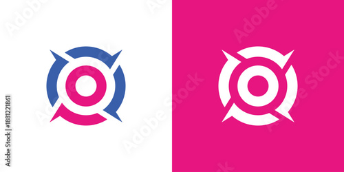 Dual meaning logo combining people and navigation elements, symbolizing guidance, direction, support, and people-centered journey or decision making.