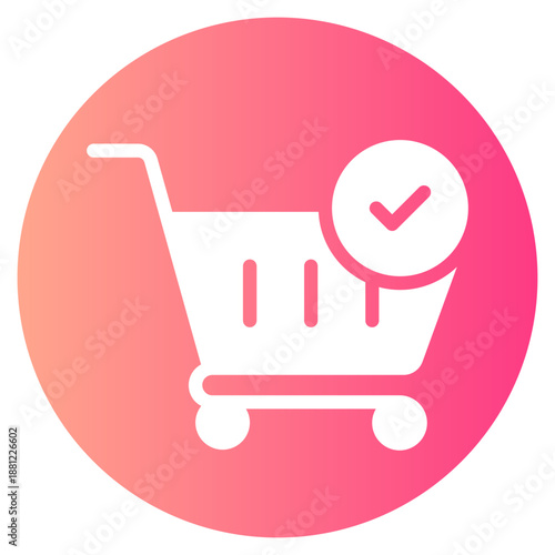 shopping cart gradient icon