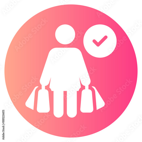 shopping gradient icon