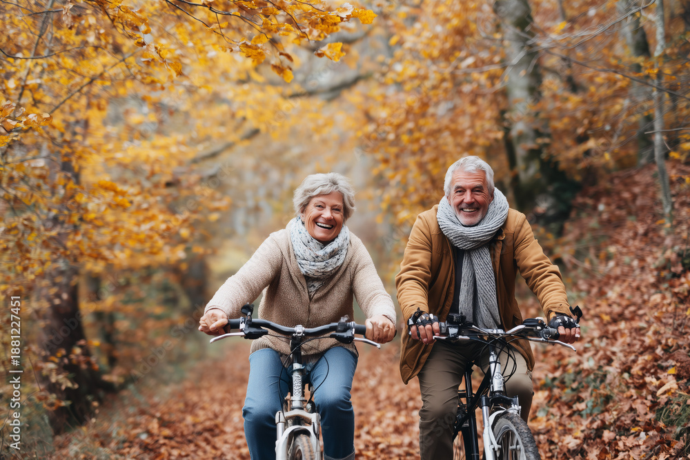 Fototapeta premium pensioner on bike