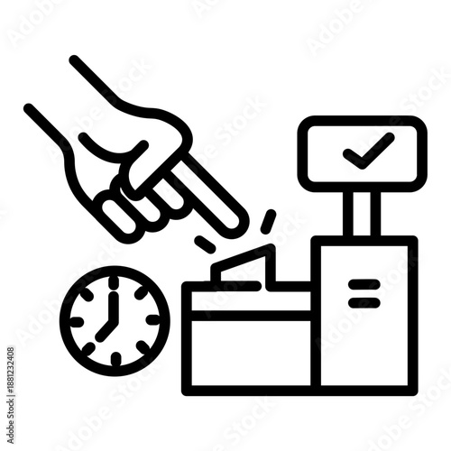 Attendance machine icon