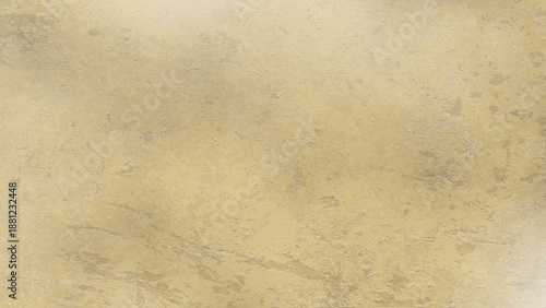 コンクリートや漆喰、石壁や土壁、または塗装された壁などの表面が風化や経年劣化などで掠れや剥がれ、傷がある状態をイメージした画像素材　背景・テクスチャー　16:9・8K UHDサイズ（7680 x 4320）　ベージュ・ウォームベージュ・サンド・イエロー系