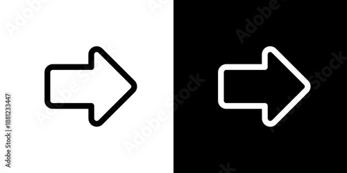 シンプルな右向き矢印のアイコン（ベクター）