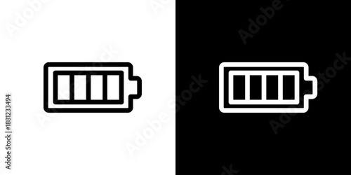 バッテリー・フル充電のシンプルアイコン（ベクター）