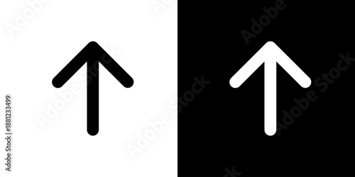 上矢印・上昇のシンプルアイコン（ベクター）