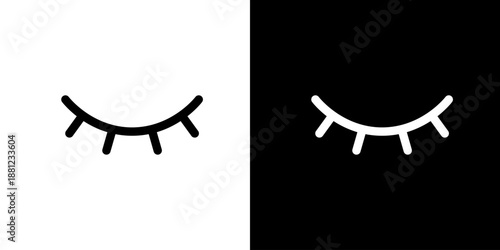 目を閉じる・非表示のUIアイコン（ベクター）