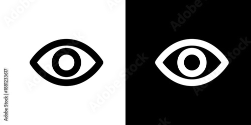 目・瞳／パスワード表示のUIアイコン（ベクター）