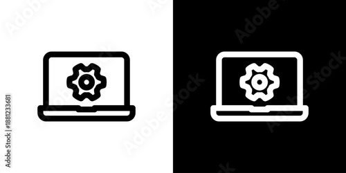 パソコン設定・調整のアイコン（ベクター）