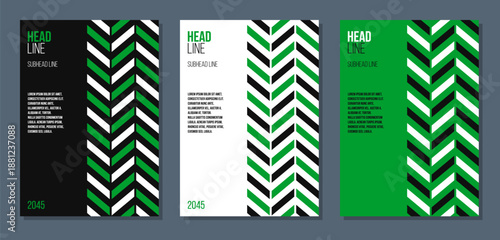 zigzag styled line art abstract geometrical cover, ecology business or corporate report or brochure, green power concept