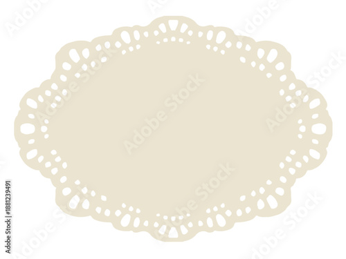 Lace Paper Vector Illustration | Doily Style Decorative Frame and Background