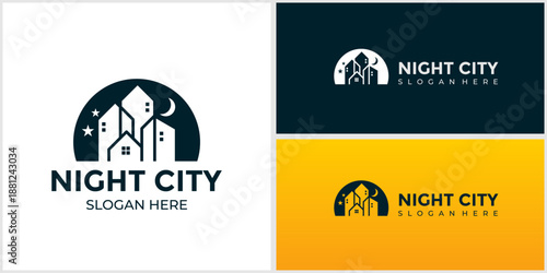 Silhouette of City Scene Illustration of Buildings and City