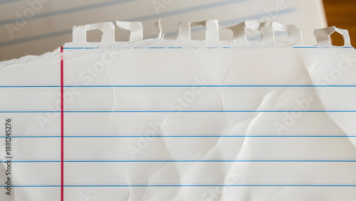 A realistic texture of a page from a notebook or spiral pad