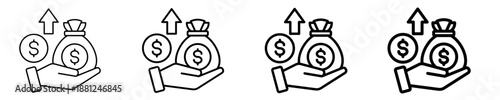 Revenue Growth  Icon Set Different Style Collection
