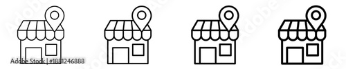 Store Locator  Icon Set Different Style Collection

