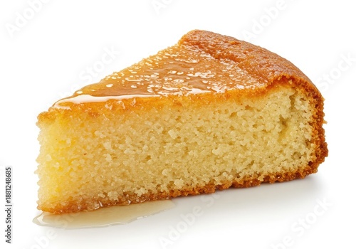 a slice of revani moist turkish semolina cake
