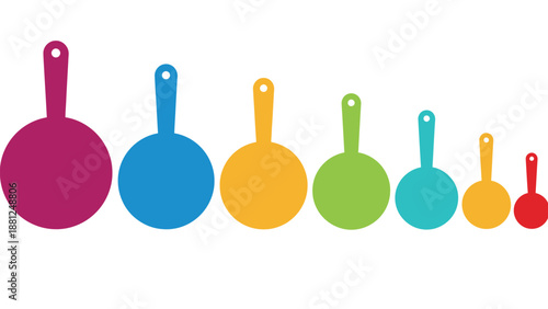 A colorful array of frying pans in different sizes and vibrant hues